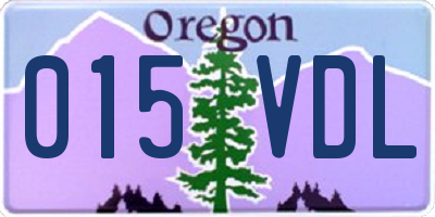 OR license plate 015VDL