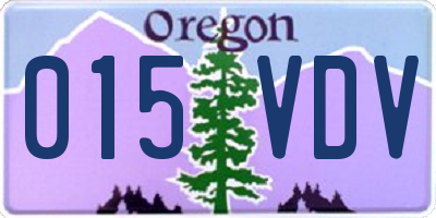 OR license plate 015VDV