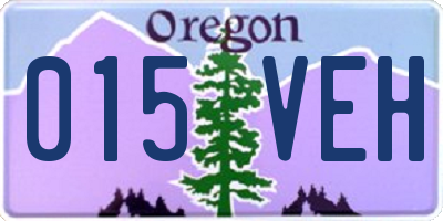 OR license plate 015VEH