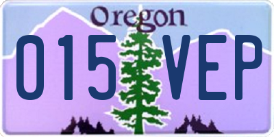OR license plate 015VEP