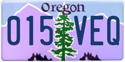 OR license plate 015VEQ