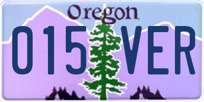 OR license plate 015VER
