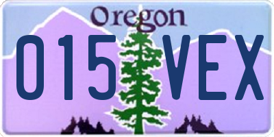 OR license plate 015VEX