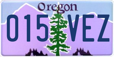OR license plate 015VEZ