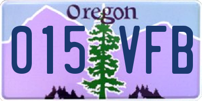 OR license plate 015VFB