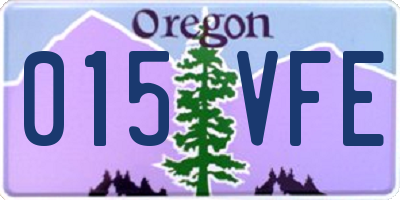 OR license plate 015VFE
