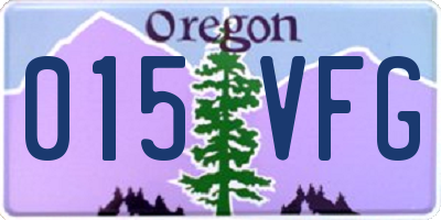 OR license plate 015VFG