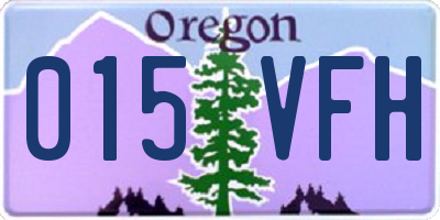 OR license plate 015VFH