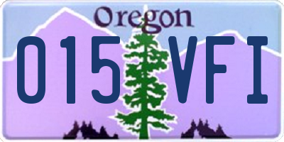 OR license plate 015VFI