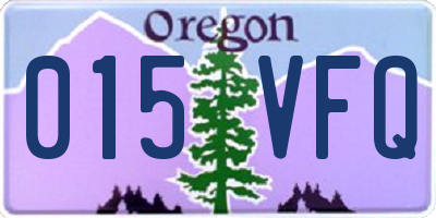 OR license plate 015VFQ