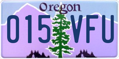 OR license plate 015VFU