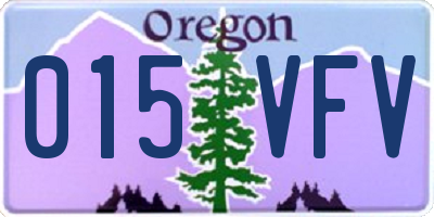 OR license plate 015VFV