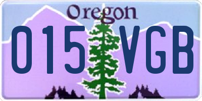 OR license plate 015VGB