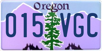 OR license plate 015VGC