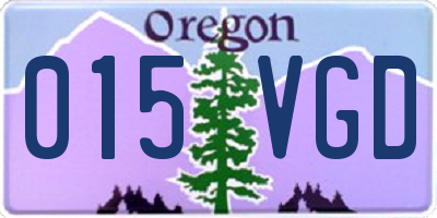 OR license plate 015VGD