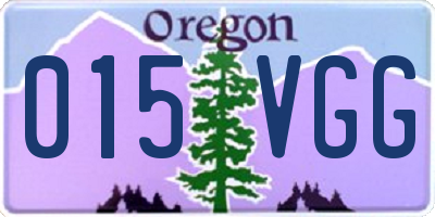 OR license plate 015VGG