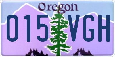 OR license plate 015VGH