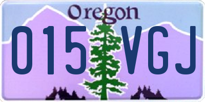 OR license plate 015VGJ