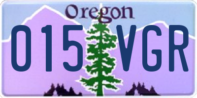 OR license plate 015VGR