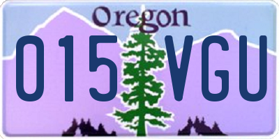OR license plate 015VGU
