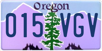 OR license plate 015VGV
