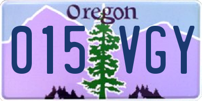 OR license plate 015VGY