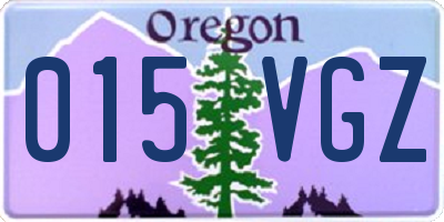 OR license plate 015VGZ