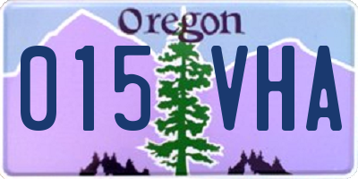 OR license plate 015VHA