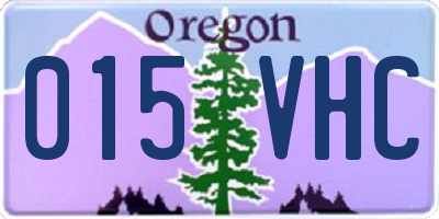 OR license plate 015VHC