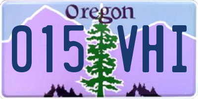 OR license plate 015VHI
