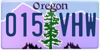 OR license plate 015VHW