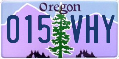 OR license plate 015VHY