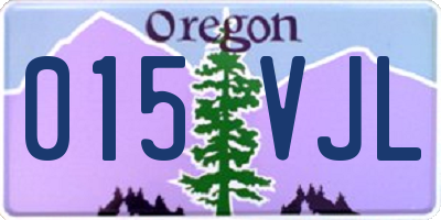 OR license plate 015VJL