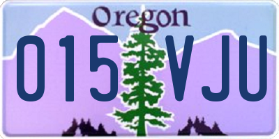 OR license plate 015VJU