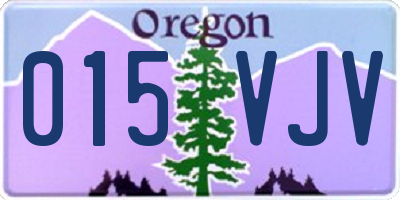 OR license plate 015VJV