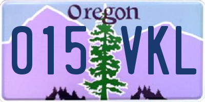 OR license plate 015VKL