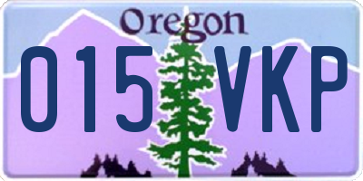 OR license plate 015VKP