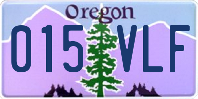 OR license plate 015VLF