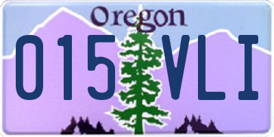 OR license plate 015VLI
