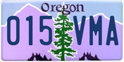 OR license plate 015VMA