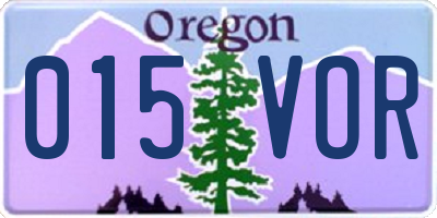 OR license plate 015VOR