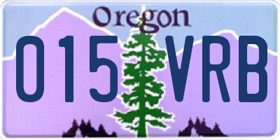 OR license plate 015VRB