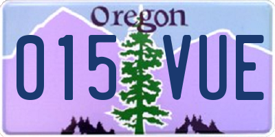 OR license plate 015VUE