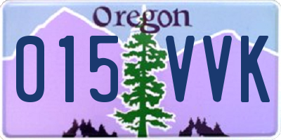 OR license plate 015VVK