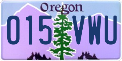 OR license plate 015VWU