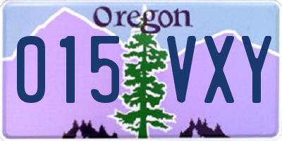 OR license plate 015VXY