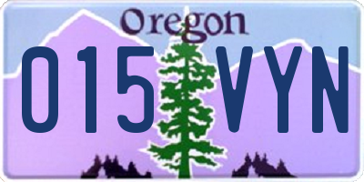 OR license plate 015VYN