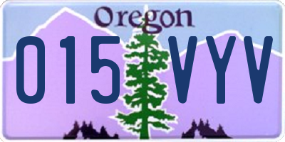 OR license plate 015VYV