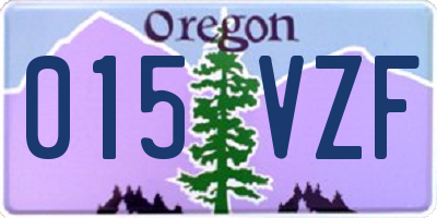 OR license plate 015VZF