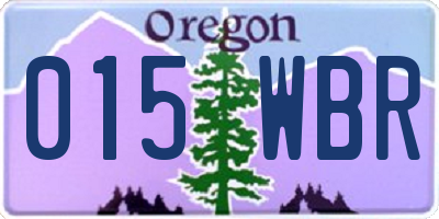 OR license plate 015WBR